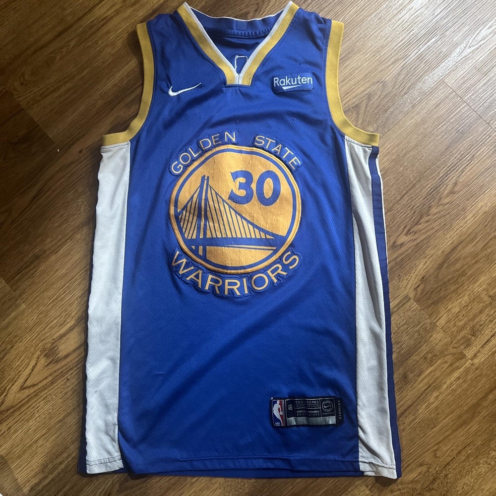 Nike Stephen Curry Golden State Warriors Jersey, Size 48 Blue
